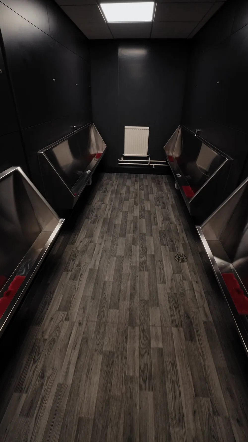 Commercial vinyl in the toilets