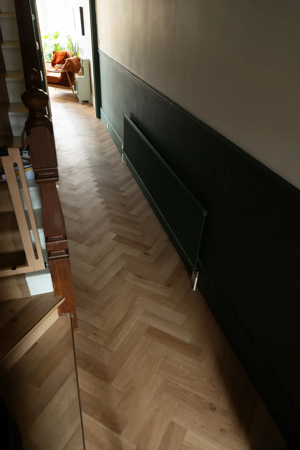 LVT running down a hallway